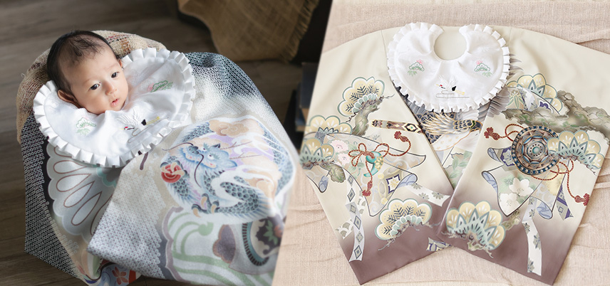 「こだわりたい」ママも安心／参拝用とスタジオ撮影用、それぞれの想いに合わせて産着をお決めいただけます。